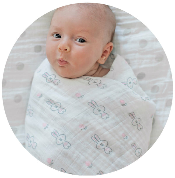 MARQUISETTE SWADDLE - PINK ELEPHANT + CHICK